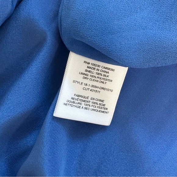 JOIE Damica 100% Silk Ruffled One Shoulder Baja Blue Wrap Dress XS - Picture 6 of 9